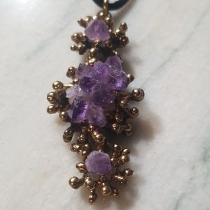 Natural amethyst necklace